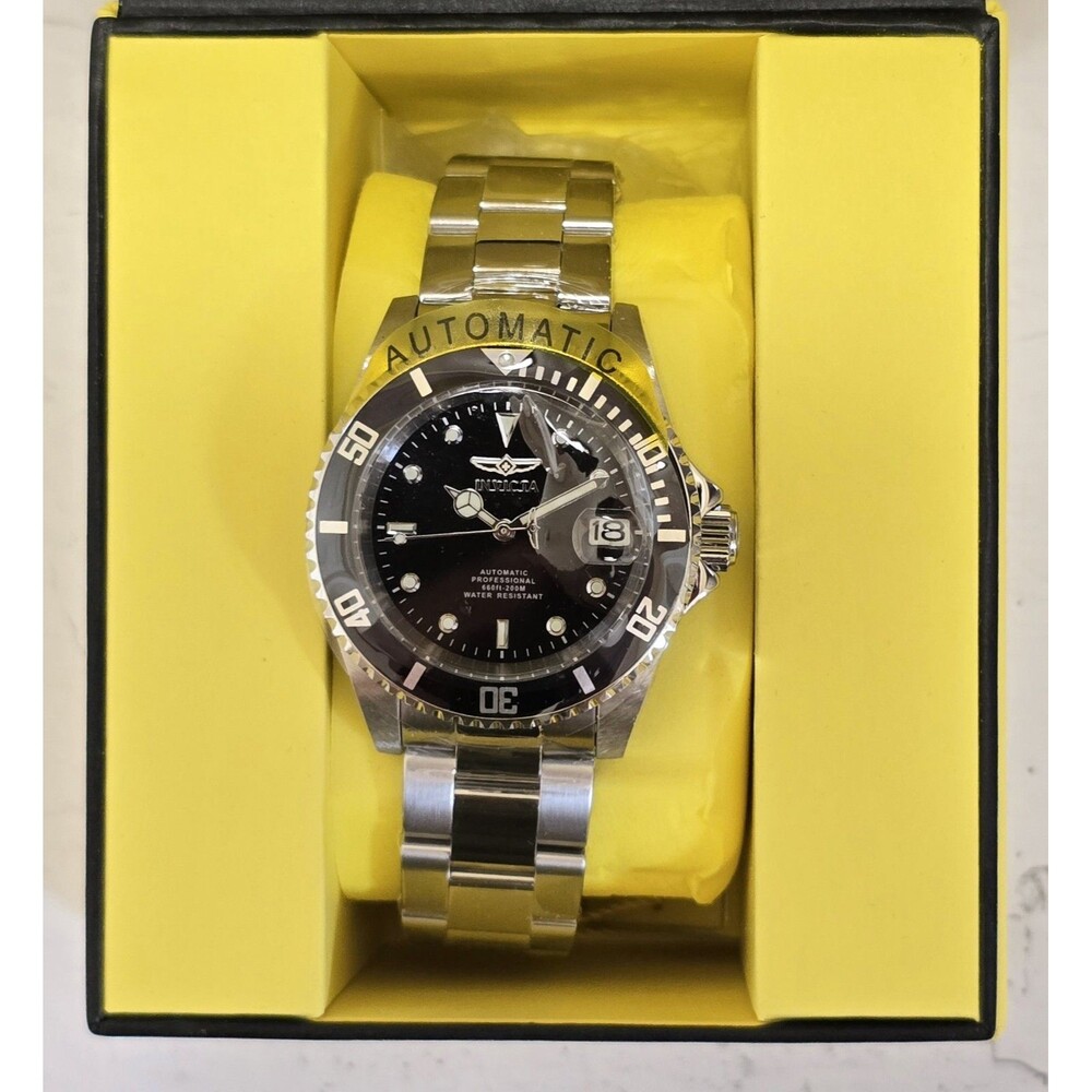 Invicta Pro Diver Coin-Edge Automatic Men's Watch 40mm Black Steel 89260B New